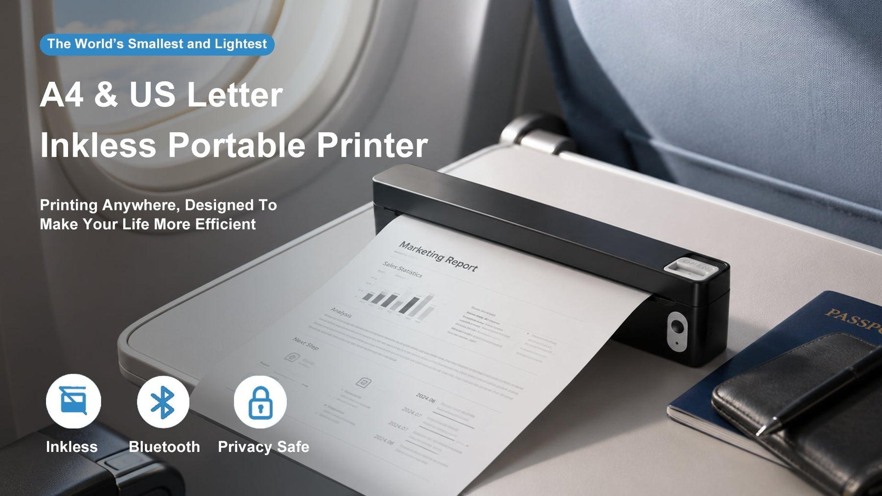 JADENS JD-166: The World's Smallest & Lightest Inkless Portable Printer
