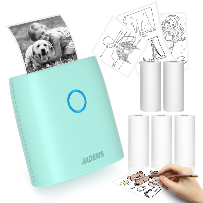 JADENS JD-21 Mini Sticker Printer-2 Inch Bluetooth Thermal Pocket Printer