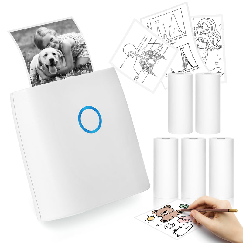 JADENS JD-21 Mini Sticker Printer-2 Inch Bluetooth Thermal Pocket Printer