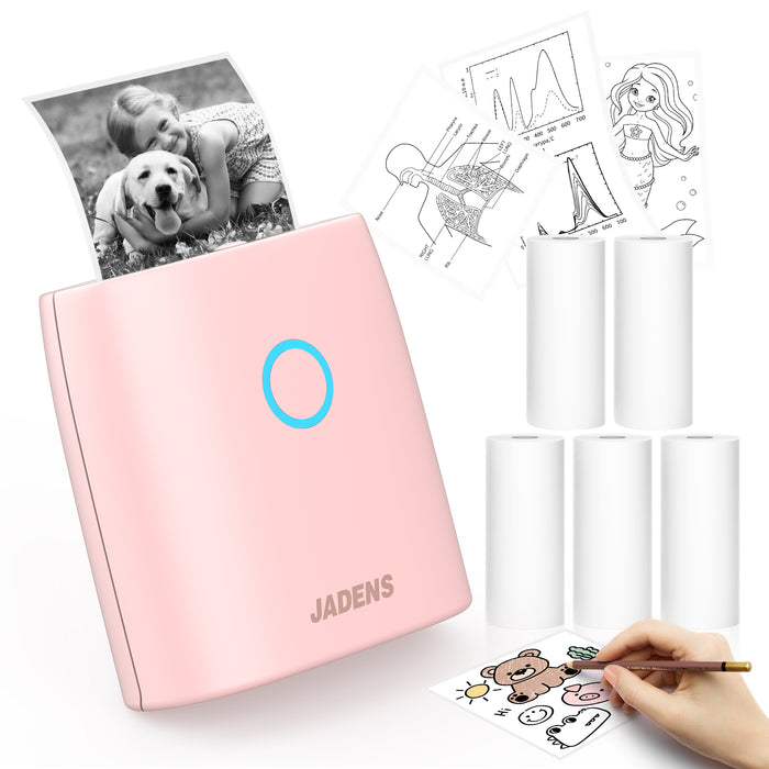 JADENS JD-21 Mini Sticker Printer-2 Inch Bluetooth Thermal Pocket Printer