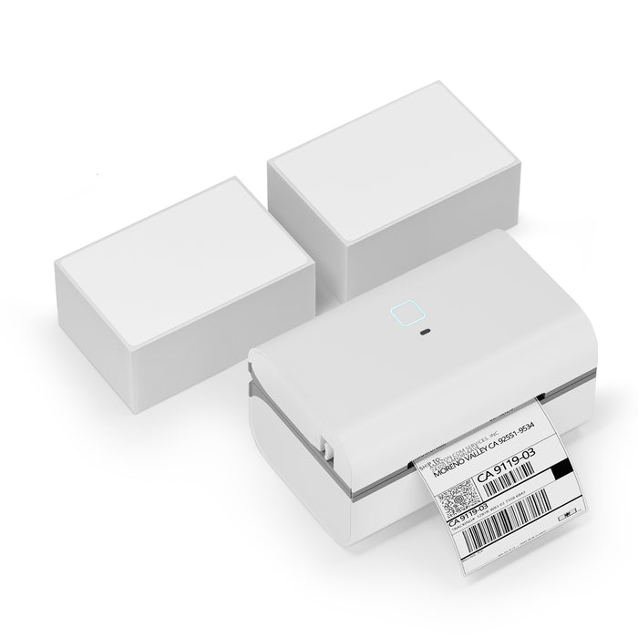 JADENS 328BT Bluetooth Shipping Label Printer White for 3x5 inch labels & smaller size