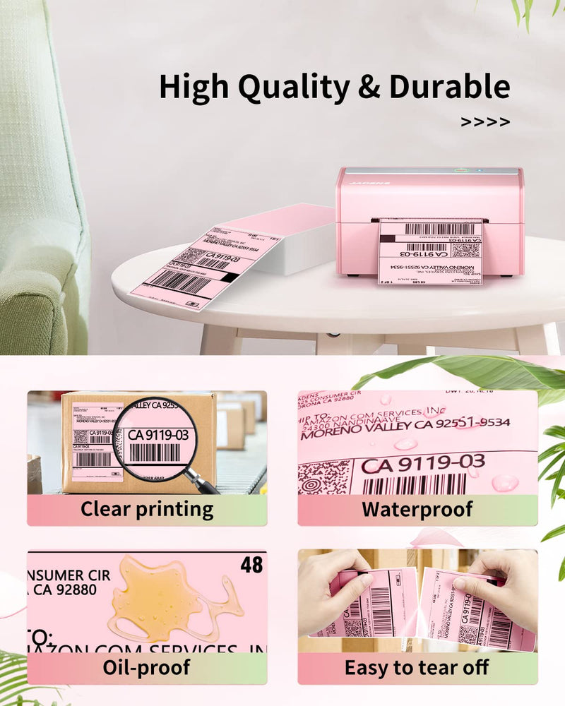 JADENS 4x6" Thermal Direct Shipping Labels - FanFold (250 Labels)