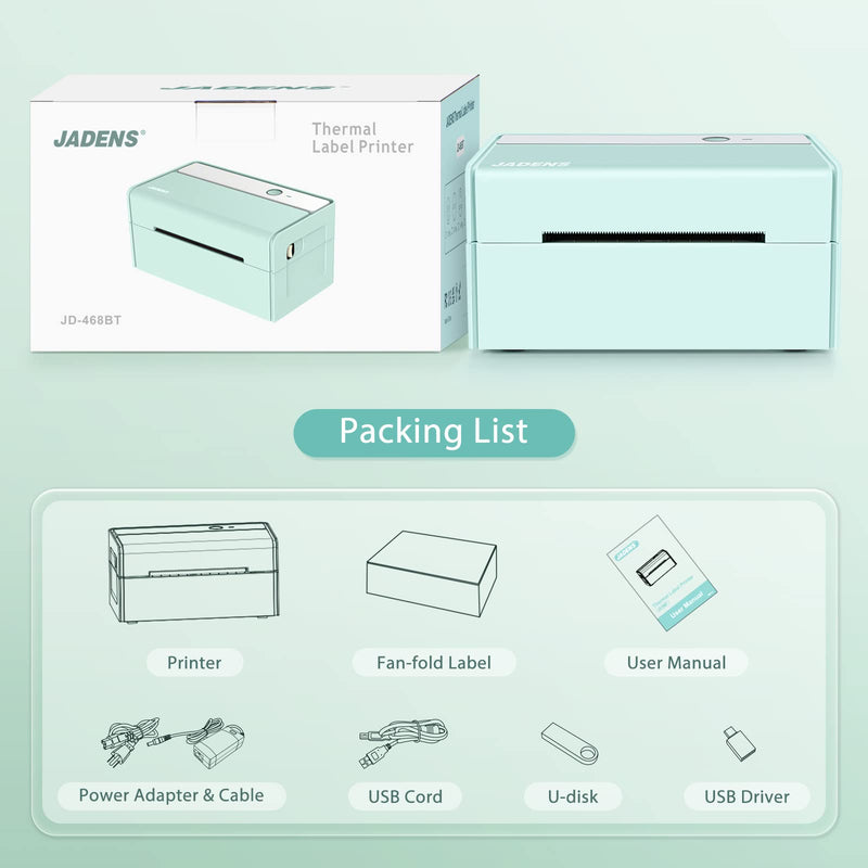 JADENS 468BT Inkless Thermal Shipping Labels Printer