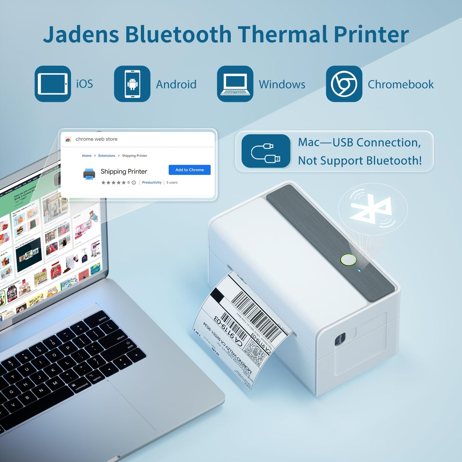Thermal Shipping Label Printers Series JADENS