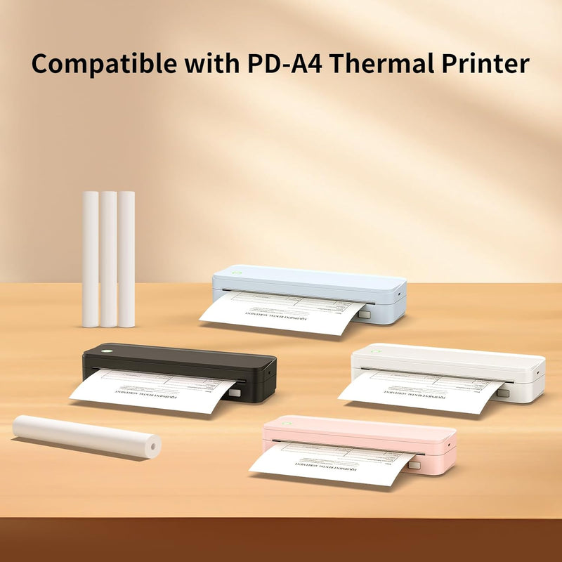 Gloryang PD-A4 Thermal Printer Paper 8.5''x11'' US Letter 4 Rolls