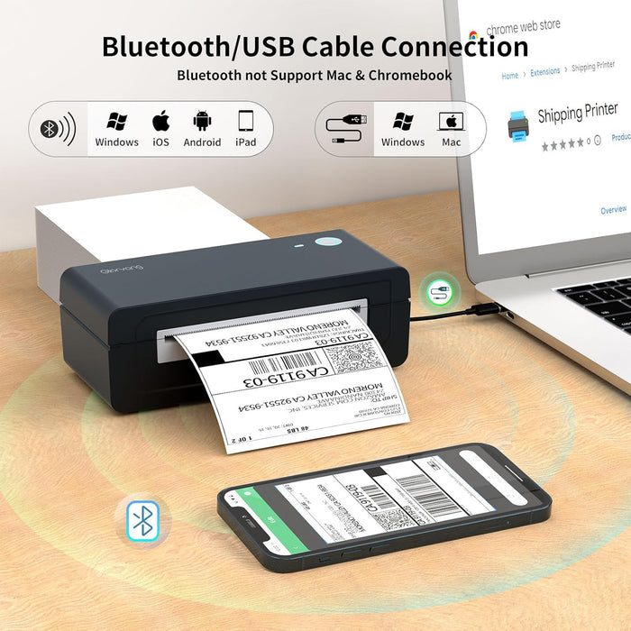 Gloryang 668BT Bluetooth Thermal Shipping Label Printer