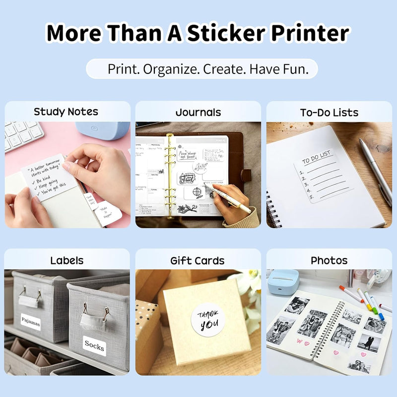 Gloryang JD-23 Pro Mini Sticker & Tattoo Printer, Bluetooth Thermal Printer