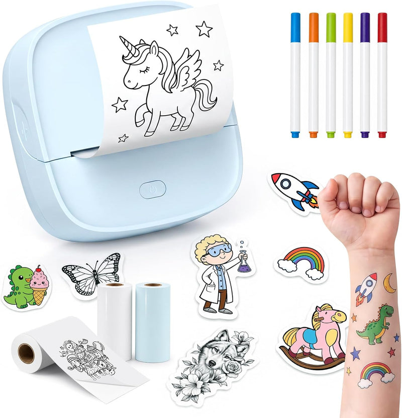 Gloryang JD-23 Pro Mini Sticker & Tattoo Printer, Bluetooth Thermal Printer