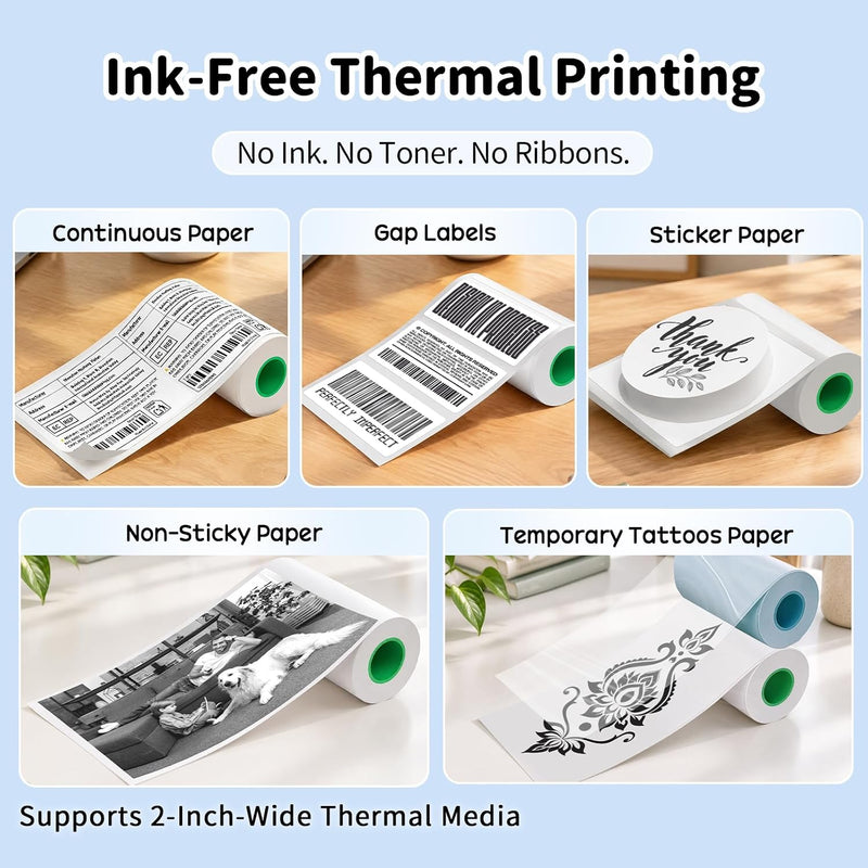 Gloryang JD-23 Pro Mini Sticker & Tattoo Printer, Bluetooth Thermal Printer