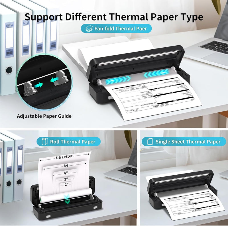 Gloryang PD-A4 PRO 300DPI Bluetooth Portable Inkless Thermal Printer