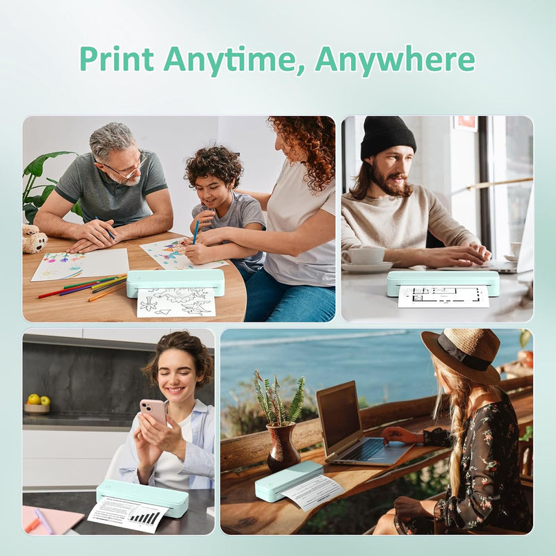 Gloryang PD-A4 Wireless Portable Thermal Printer Green