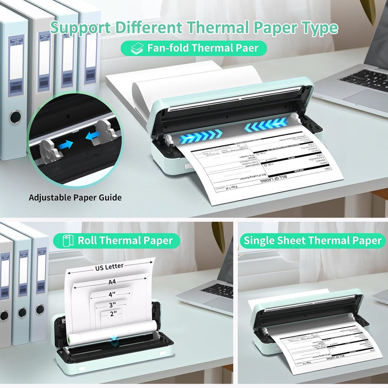 Gloryang PD-A4 Wireless Portable Thermal Printer Green