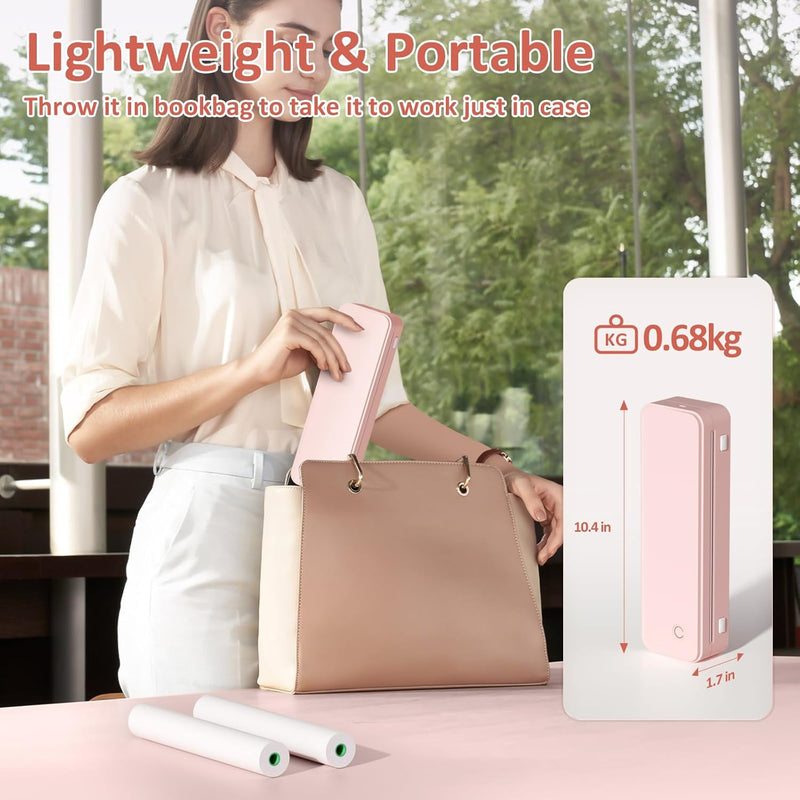 Gloryang PD-A4 Wireless Portable Thermal Printer Pink