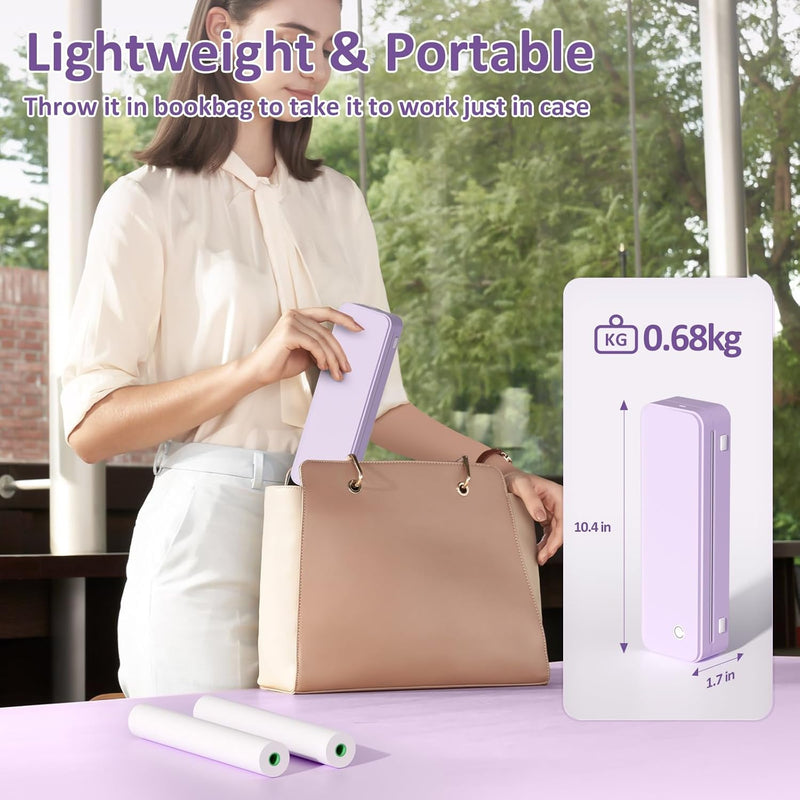 Gloryang PD-A4 Wireless Portable Thermal Printer Purple