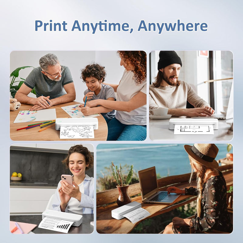 Gloryang PD-A4 Wireless Portable Thermal Printer White