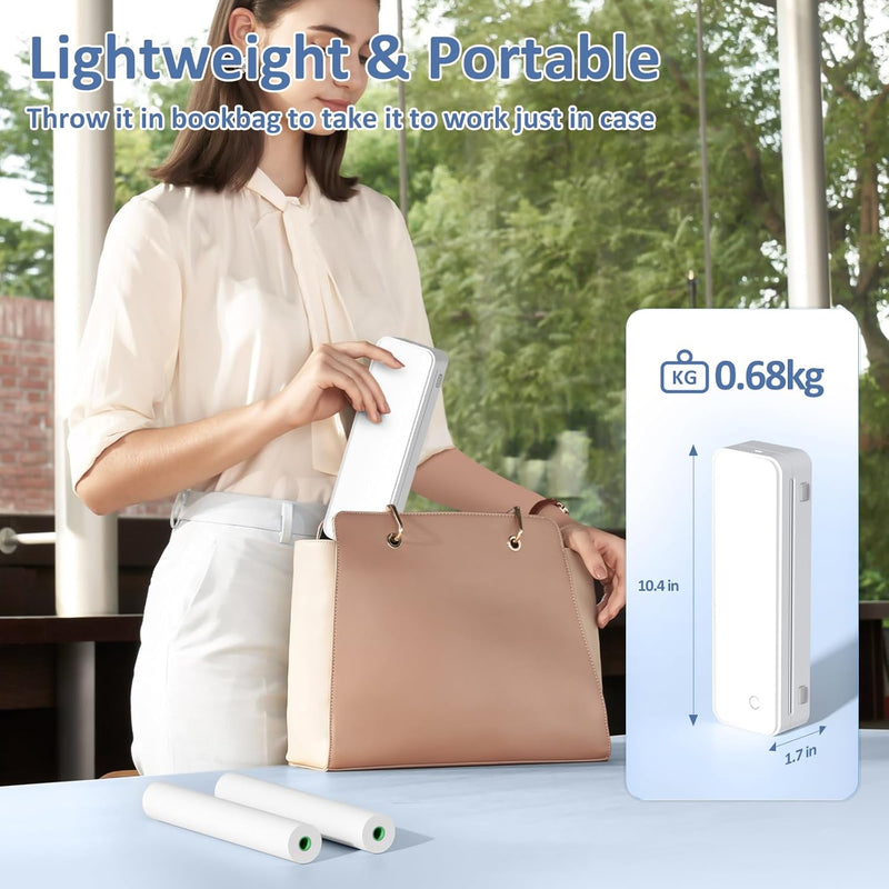 Gloryang PD-A4 Wireless Portable Thermal Printer White