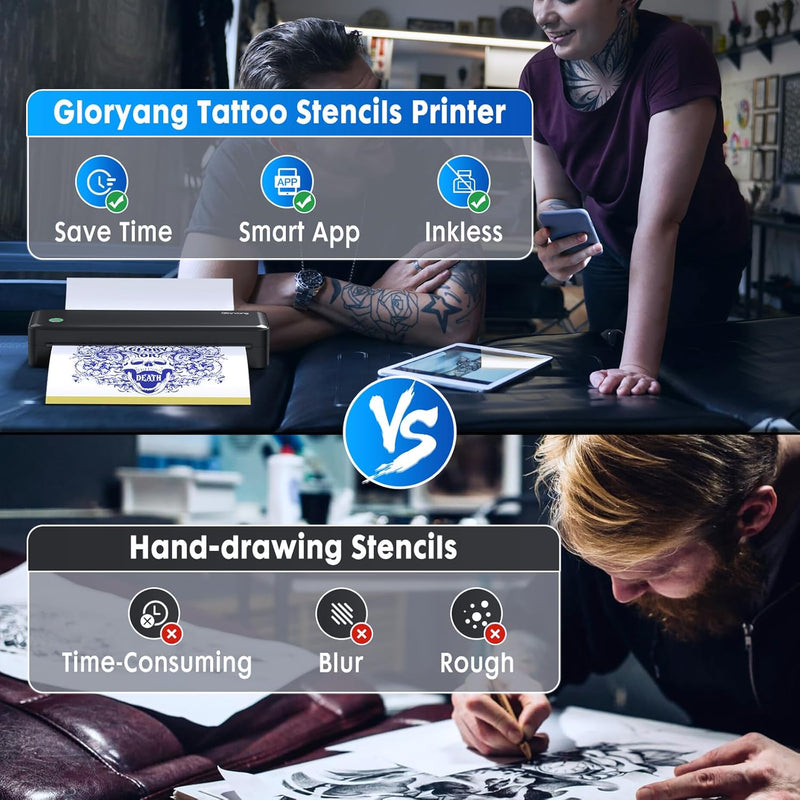 Gloryang 126BT Portable Wireless Thermal Tattoo Transfer Stencil Printer