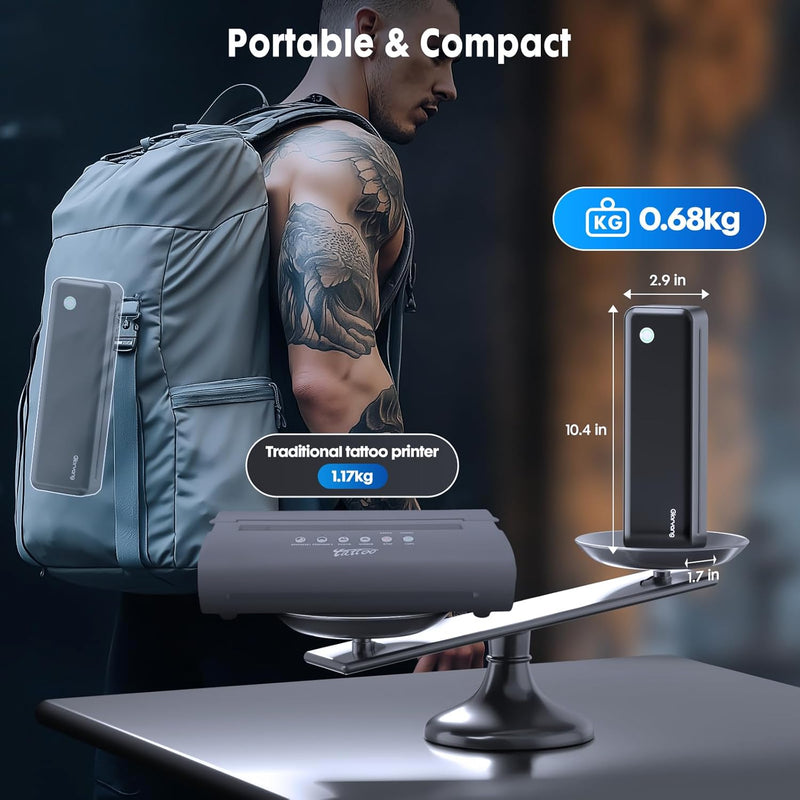 Gloryang 126BT Portable Wireless Thermal Tattoo Transfer Stencil Printer