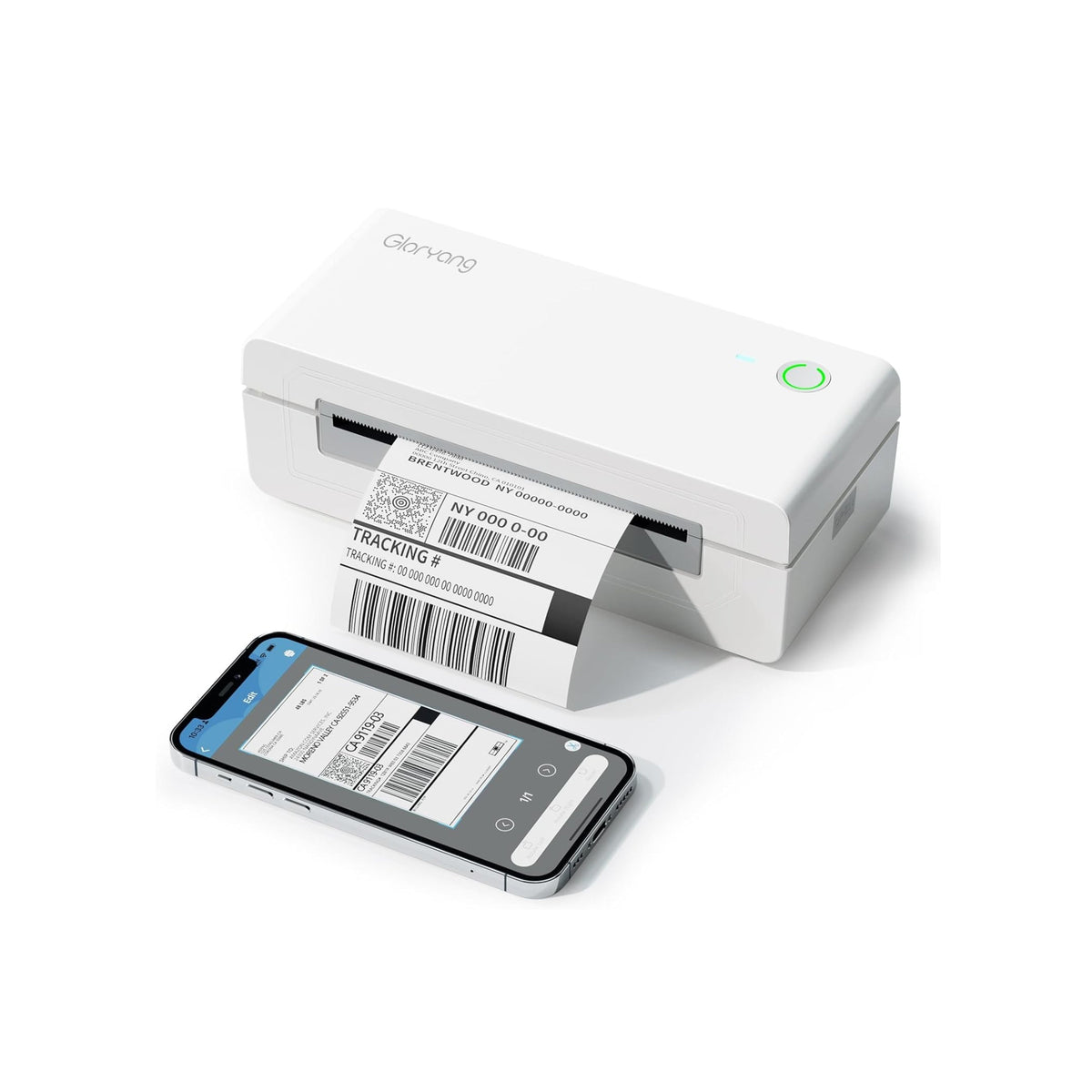Gloryang Gloryang 668BT Bluetooth Thermal Shipping Label Printer White