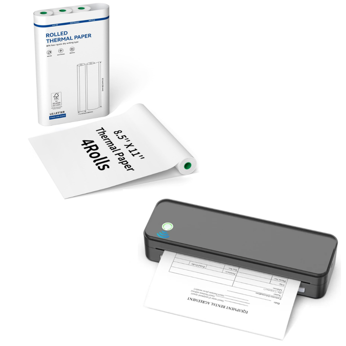 JADENS PD-A4 Bluetooth Thermal Portable Printer Support US Letter/A4 Paper