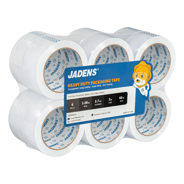 JADENS Shipping Packing Tape 1.88" *60 Yard