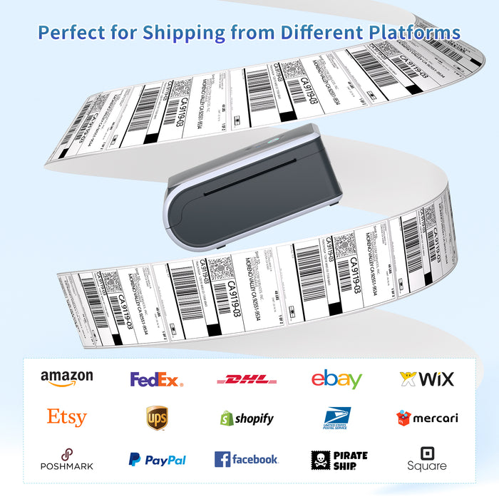 JADENS 568P Battery Powered Thermal Printer