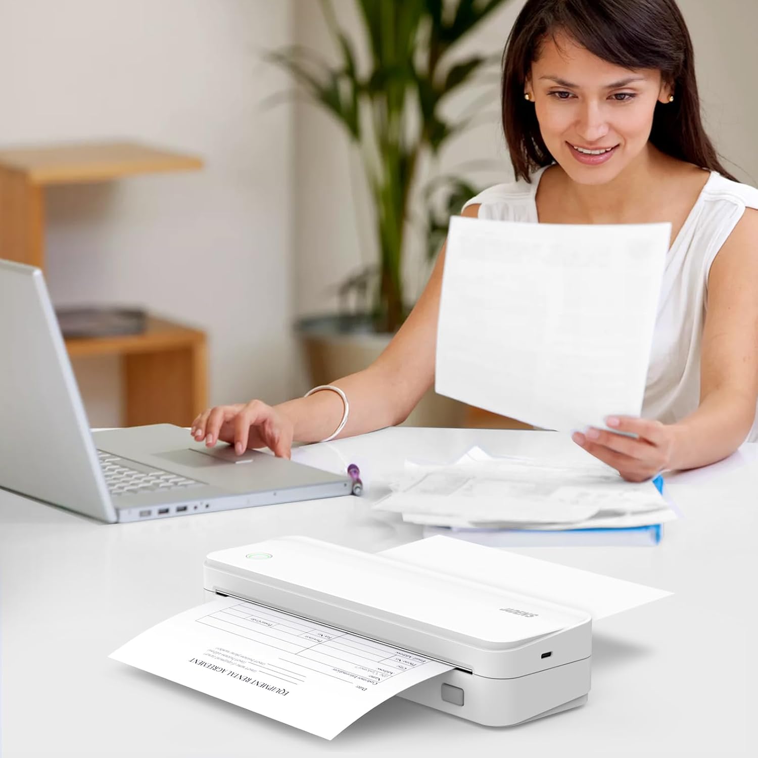 JADENS 8.5''x11'' US Letter Size Quick-Dry Thermal Printer Paper 200 S