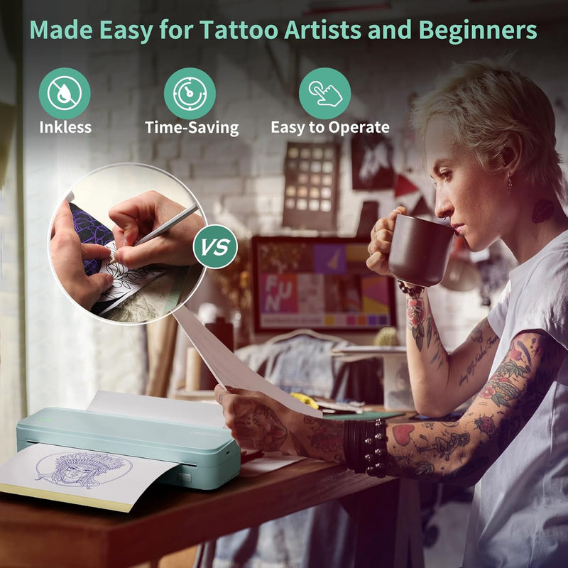 JADENS JD-116 Bluetooth Thermal Tattoo Stencil Printer