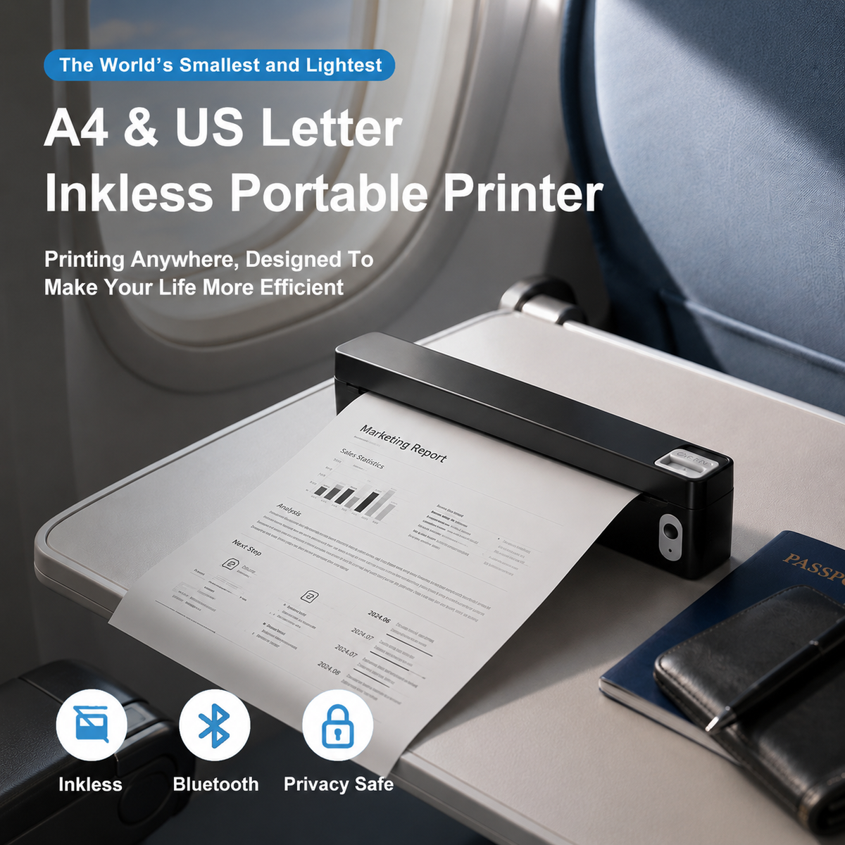 JADENS JD166 Next-Generation World's Smallest Inkless Portable Printer