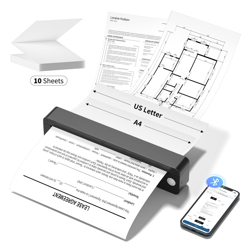 JD 166 Portable A4 Thermal Printer