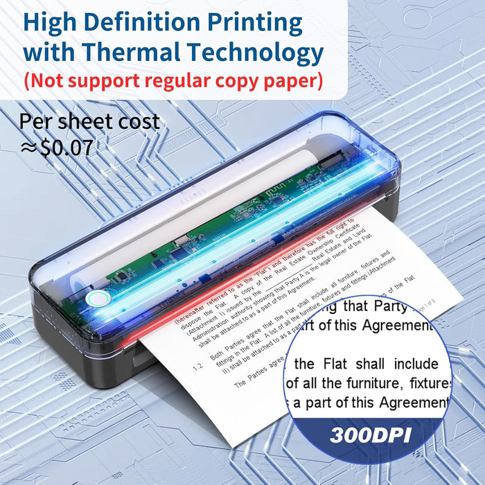 JADENS PD-A4 Pro 300DPI  Wireless Thermal Portable Printer