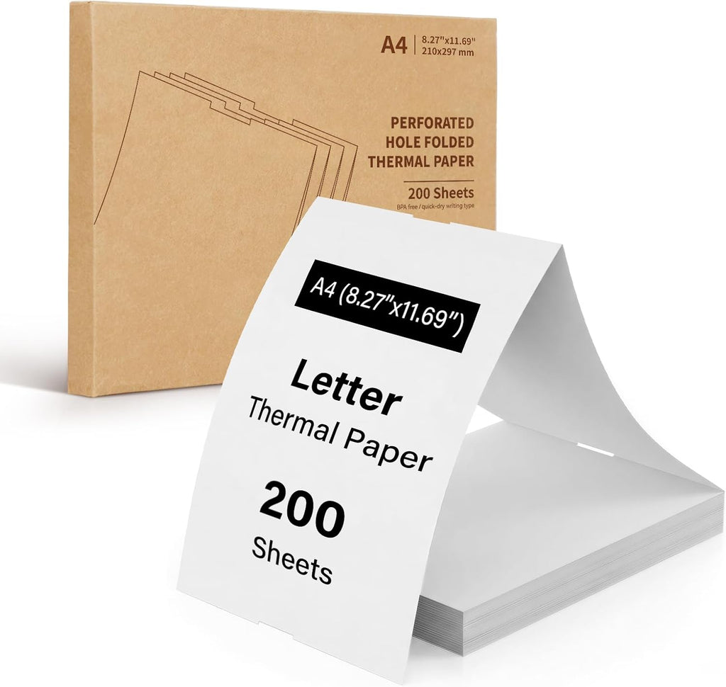 Thermal Printer A4 US Letter Fan Fold Paper Compatible JD 166