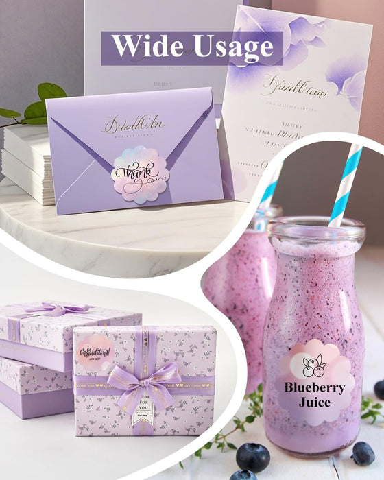 JADENS 2inch Self-Adhesive Label Circle Sticker Label - 3Rolls Mixed Patterns