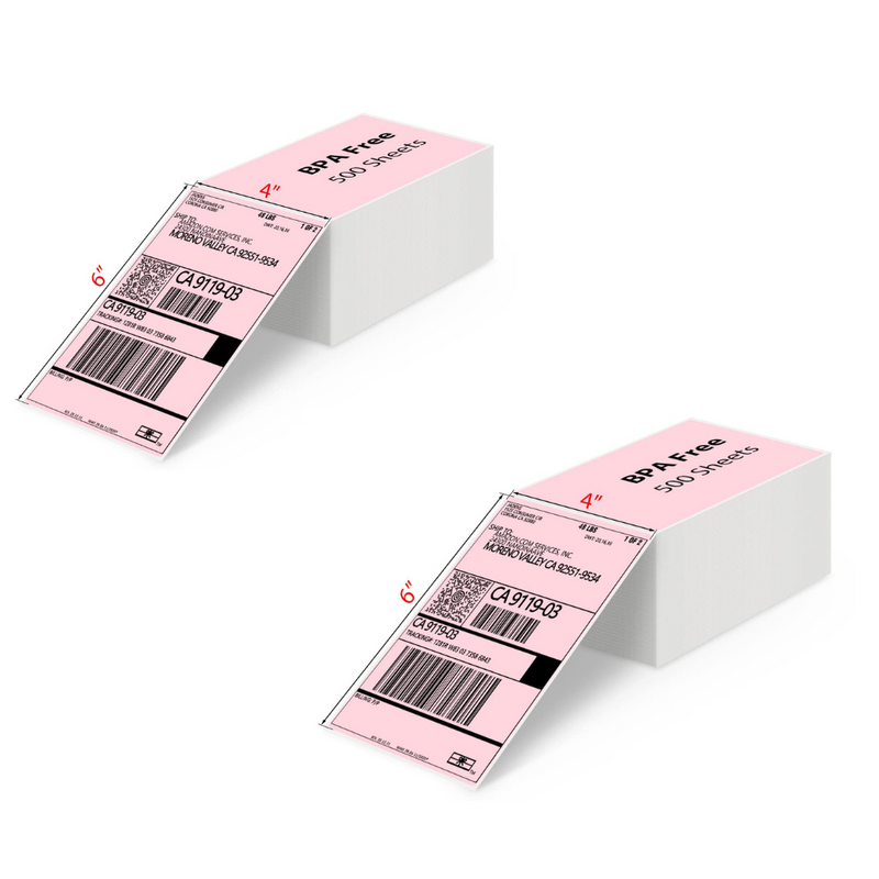 JADENS 4x6" Thermal Direct Shipping Labels - FanFold (250 Labels)