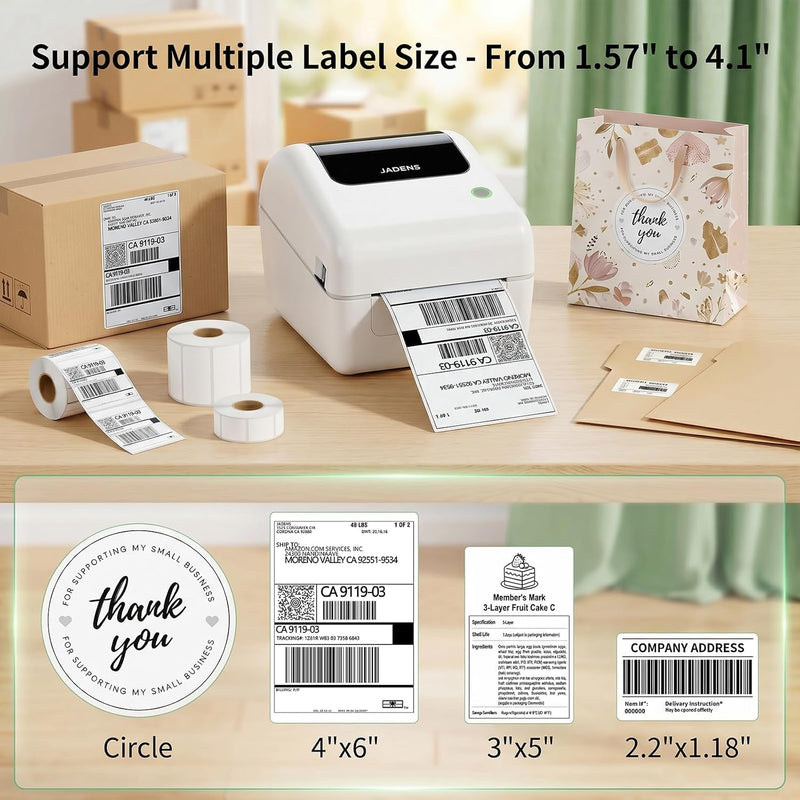JADENS 168BT Classic Wireless Shipping Label Printer
