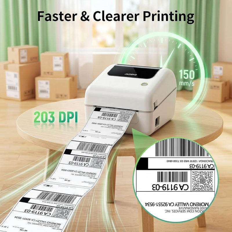 JADENS 168BT Classic Wireless Shipping Label Printer