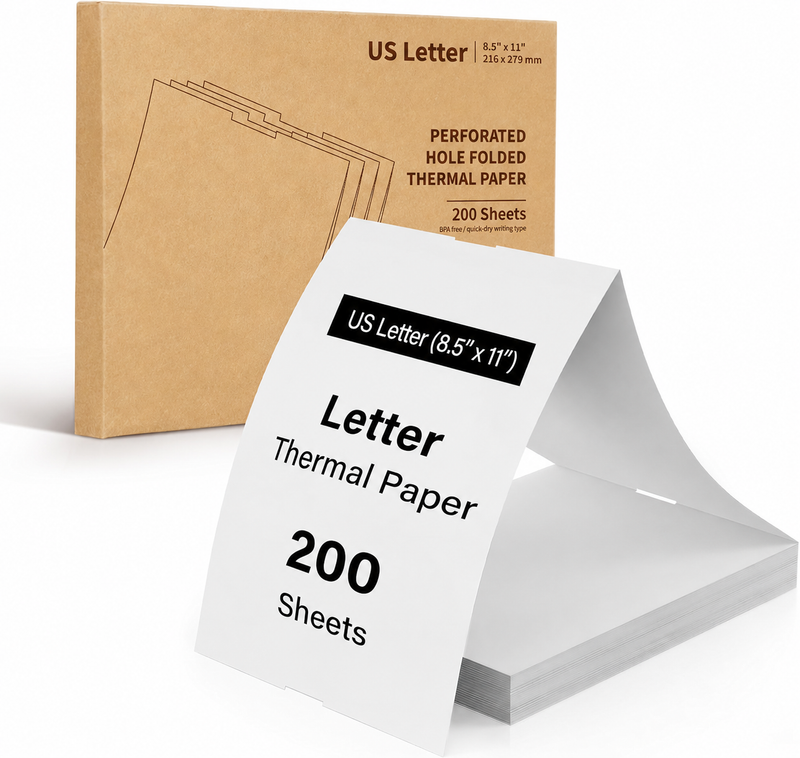JADENS Thermal Printer A4 / US Letter Fan-Fold Paper Compatible with JD-166