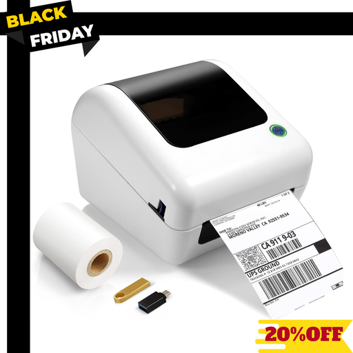 Wireless Thermal Printer Shipping Label Printer Classic White