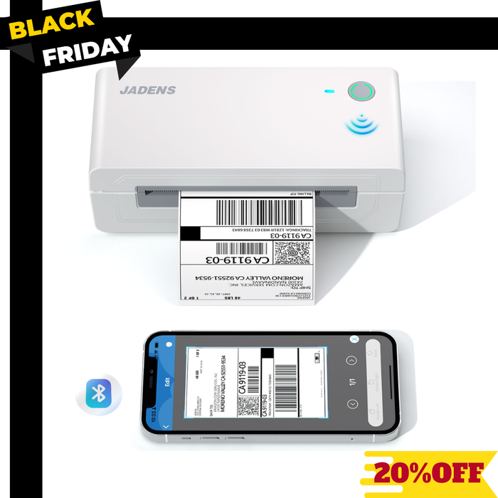 JADENS 668BT Bluetooth Wireless Thermal  Shipping Label Printer