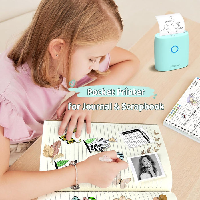 Thermal Mini Printer - Mini Printer Sticker Maker Portable Bluetooth Small Pocket Phone Printer Inkless Sticker Maker Machine For Notes Photo Journal Kids Gift Compatible With Androidandios