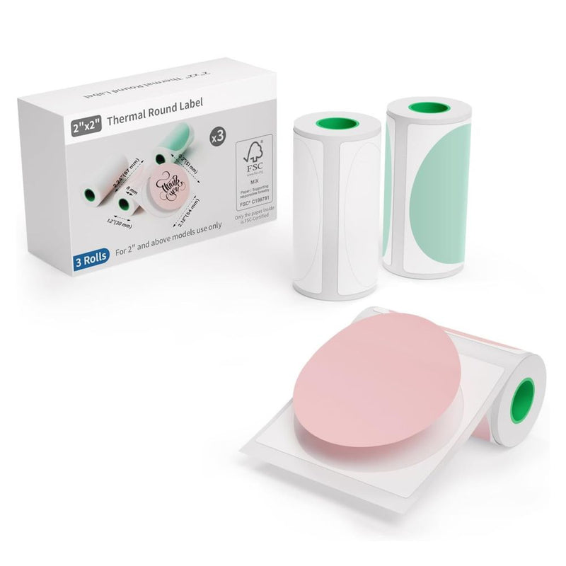 JD-23 Sticker Printer 2 Inch Round Thermal Sticker Paper