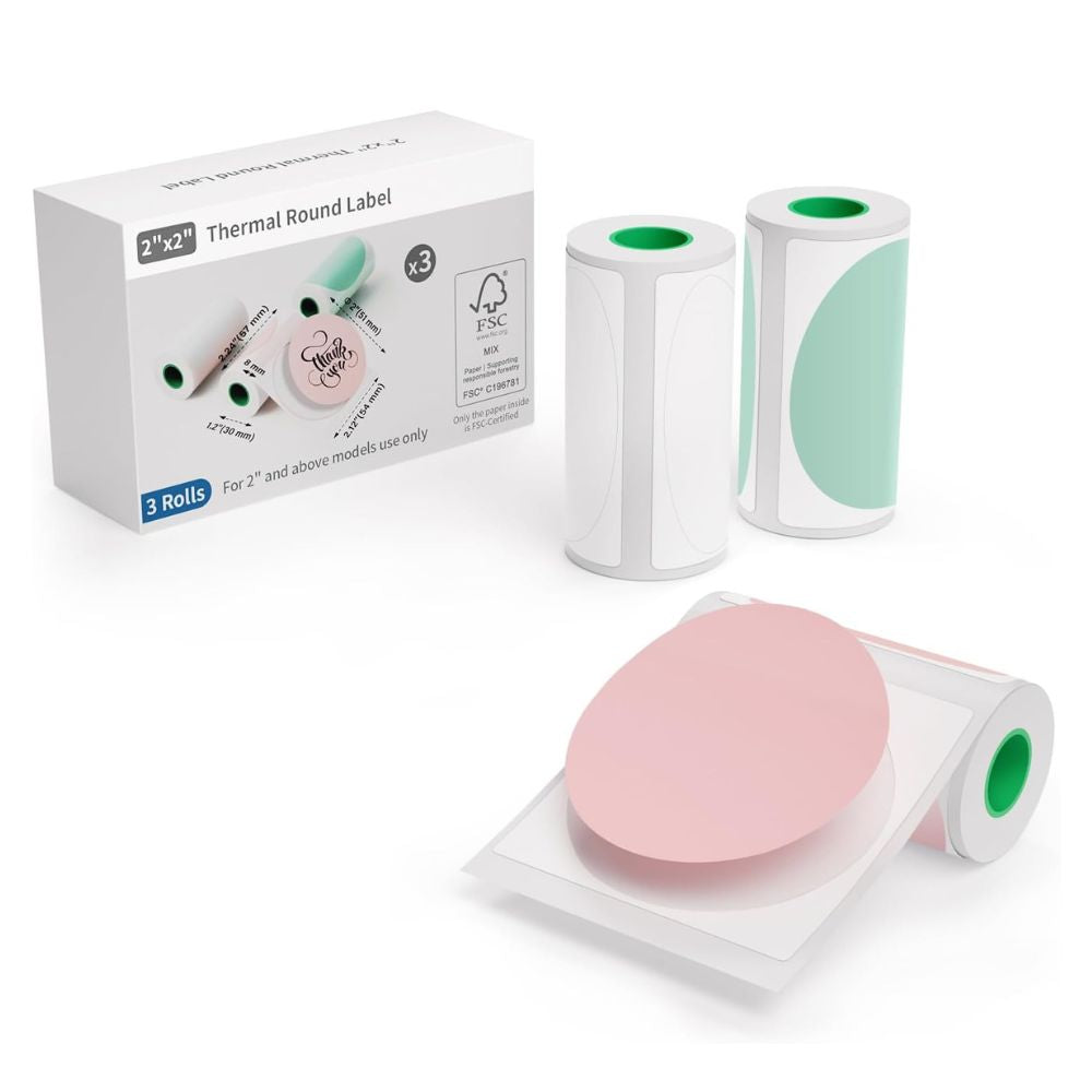Gloryang JD-23 Sticker Printer 2 Inch Round Thermal Sticker Paper