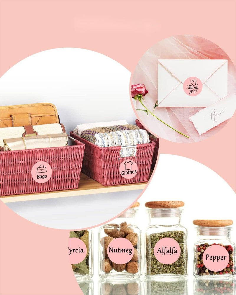 Jadens Round Sticker Label Sticky envelopes small jars cosmetic boxes