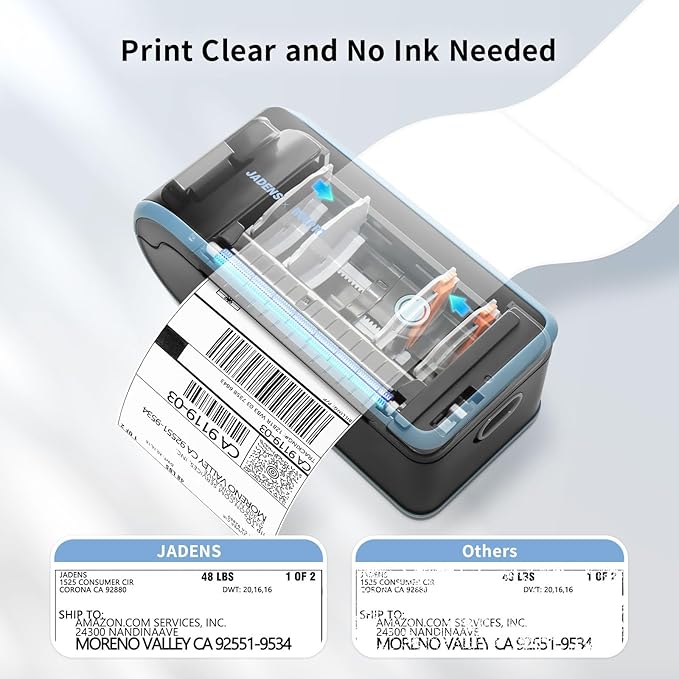 JADENS C10 Bluetooth Thermal Shipping Label Printer