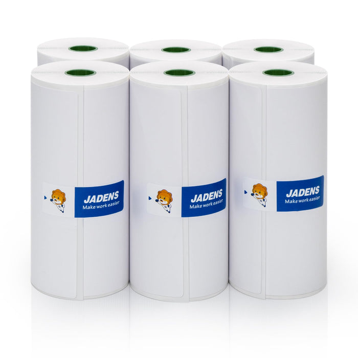 JADENS 2 Rolls Thermal Label Paper, 4"×6" Compatible with C10