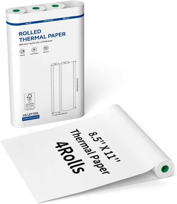 JADENS PD-A4 Bluetooth Thermal Portable Printer Support US Letter/A4 Paper