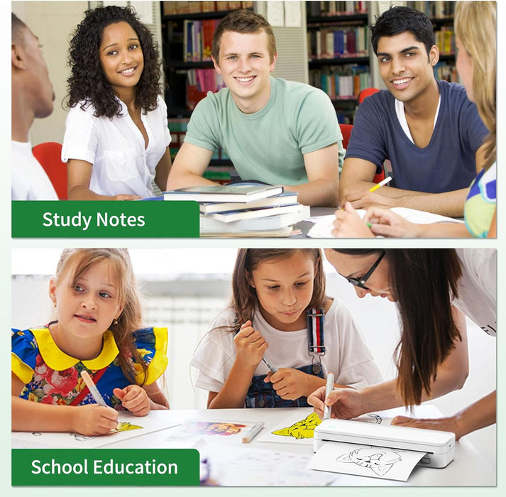 JADENS 8.5''x11'' US Letter Size Quick-Dry Thermal Printer Paper