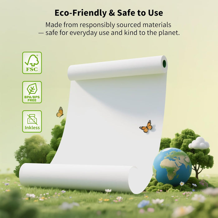 JADENS 8.5''x11'' US Letter Size Quick-Dry Thermal Printer Paper