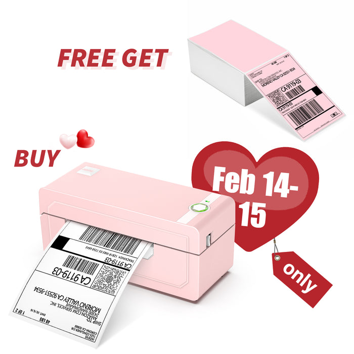 JADENS 268BT Bluetooth Thermal Shipping Label Printer  Support 4x6'' & More Size Labels Valentine Gift