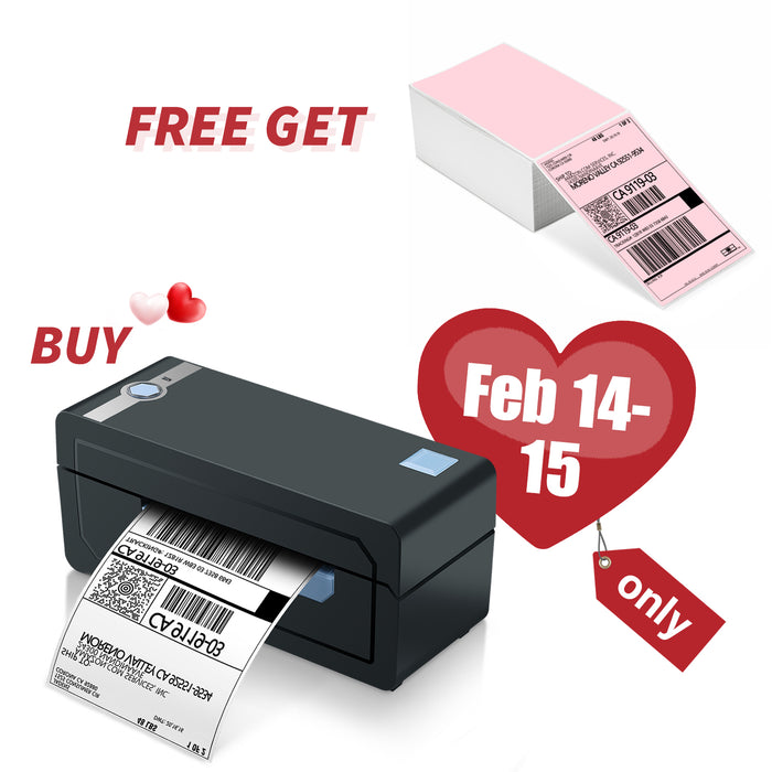 JADENS 268BT Bluetooth Thermal Shipping Label Printer  Support 4x6'' & More Size Labels Valentine Gift